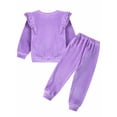 thumbnail image 6 of Girls Fall Clothes Sets Kids Casual Long Sleeve Tops + Pants Sweatsuit 2Pcs Tracksuit Outfits, Size 2-10 Years Old, 6 of 8