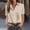*Beige, variant on ClodeEU Women's Short Sleeve Button Notch Collar Shirt ,Casual Trendy Blouse Beige,Womens Plus M