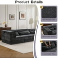 thumbnail image 6 of Compression Mahjong Sofa,Convertible Floor Sofa Bed,DIY Boneless Modular Sectional Sofa,No Assembly Required,Circle fleece fabric,Oversized 3 Seater with 3 Pillows,White, 6 of 24