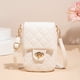 thumbnail image 5 of Bolso de un solo hombro para mujer Bolso bandolera con entramado Bolso para teléfono móvil, 5 of 5