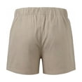 thumbnail image 7 of AcaicsNo Boundaries Women's Casual Short Pants, High Waist Pleated Side Tie Lightweight Linen Look Shorts, 7 of 7
