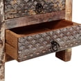 thumbnail image 6 of GDF Studio Willards Boho Handmade Wood 5 Drawer Chest, Multicolored and Natural, 6 of 9