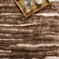 thumbnail image 6 of SAFAVIEH Seattle Pavel Abstract Shag Area Rug, Brown/Ivory, 6'7" x 6'7" Round, 6 of 10