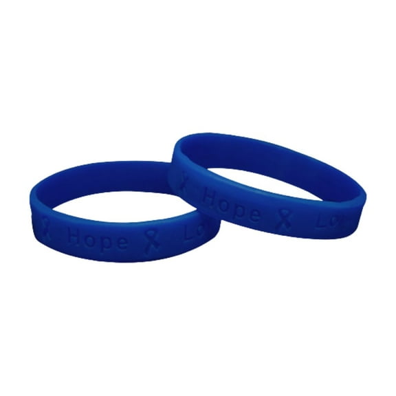 Bulk Myositis Awareness Dark Blue Silicone Bracelets (25 Bracelets)