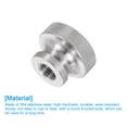 thumbnail image 3 of Uxcell Knurled Thumb Nuts, 1 Pack M10 x D30mm x H20mm Stainless Steel Knobs Fasteners Through Hole for 3D Printer Parts, 3 of 5