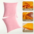 thumbnail image 3 of 2 fundas de almohada de terciopelo para sofá, funda de cojín decorativa cuadrada sólida para dormitorio y coche., 3 of 5