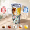 thumbnail image 6 of 20OZ Dog Paw Print Outdoor Tumbler with Handle Straw and Lid Travel Coffee Cup Cute Drinkware for Women Friends Great Holiday Birthday Gifts Portable and Durable, 6 of 6