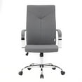 thumbnail image 2 of LeisureMod Sonora Chaise de Bureau de Conférence Moderne Haute Dossier Haute Hauteur Réglable en Cuir avec Inclinaison et Pivotement à 360 Degrés, 2 of 5