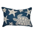 thumbnail image 2 of Liora Manne  Marina Turtle And Stars Indoor/Outdoor Pillow 12" x 18" - Navy, 2 of 5