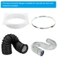 thumbnail image 4 of Unique Bargains Bride de Raccord de Conduit 8 Pieds 2 Pcs Plaque Murale d'Évent de Sécheuse Carrée à Ronde avec Pince pour Refroidissement d'Air Ventilation Blanc, 4 of 5