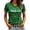 Green, variant on Womens Mexico Aztec Pattern T Shirts V Neck Short Sleeve Mexico Letter Graphic Football Fan Match Day Country Pride Tee Tops