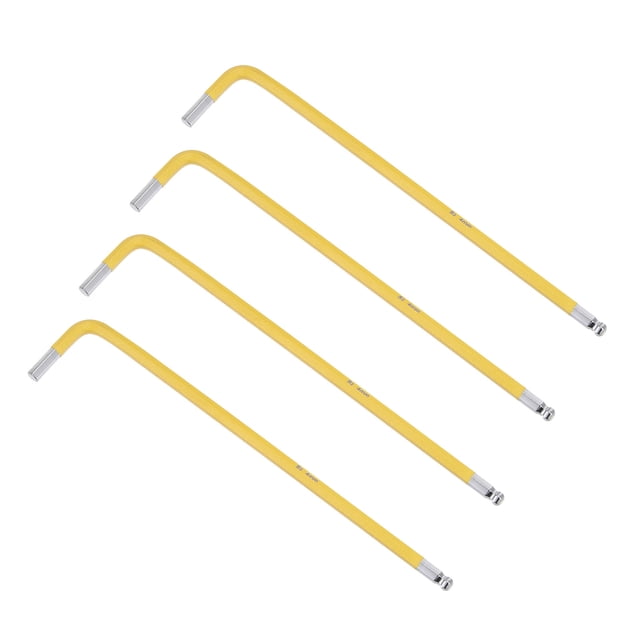 Unique Bargains Clé Hexagonale à Bille 4mm, Outil de Réparation en Acier en Forme de L, Lot de 4