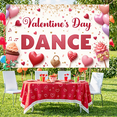 thumbnail image 4 of Red Roses Valentine's Day Banner Heart Shapes Love Display Romantic  Gift Boxes Romantic Backdrop for Valentine's Party Romantic Date Indoor Decoration, 4 of 8