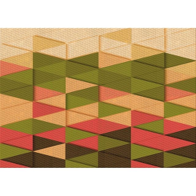 Ahgly Company Machine Washable Indoor Rectangle Transitional Mahogany Brown Area Rugs, 5' x 7'