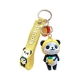 thumbnail image 1 of Llaveros para mujer, llavero de billetera, llavero de coche, lindo llavero de panda de PVC para llaves, cordón de muñeca, insignia de oficina, pulsera para teléfono móvil., 1 of 3