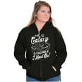 thumbnail image 4 of Outer Space Galaxy Adventure Cool UFO Unisex Fleece Graphic Zip Up Hoodie Brisco Brands 2X, 4 of 5