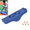 thumbnail image 1 of QualitChoice Balançoire pour Enfants Planche d'Équilibre avec 5 Balles Intégration Sensorielle Jeu d'Activité Intérieur Extérieur Bleu, 1 of 1