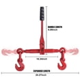 thumbnail image 3 of FLROHA Ratchet Chain Binder 3/8" 4pack Load Binders 9200 Lbs Working Load Breaking, Chain Binders Ratcheting Heavy Duty, Ratchet Load Binder, 3 of 10