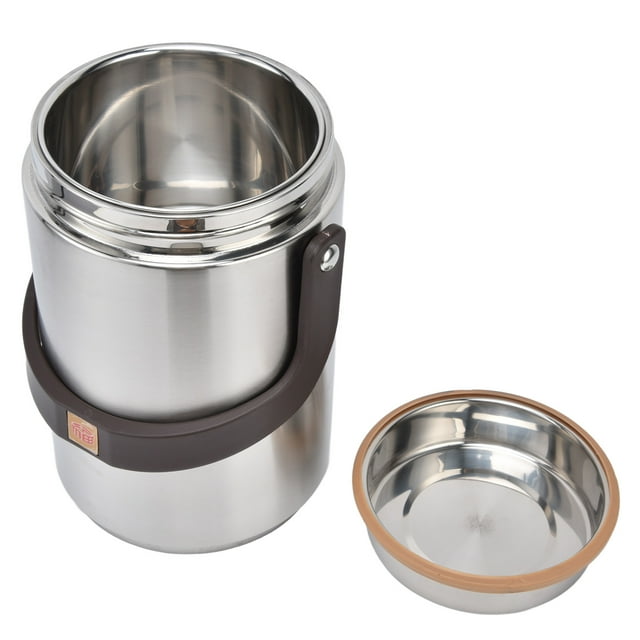 Insulated Lunch Containers, Easy To Clean Leak Proof Stainless Steel Thermal Lunch Box Layered for Travel for Picnic