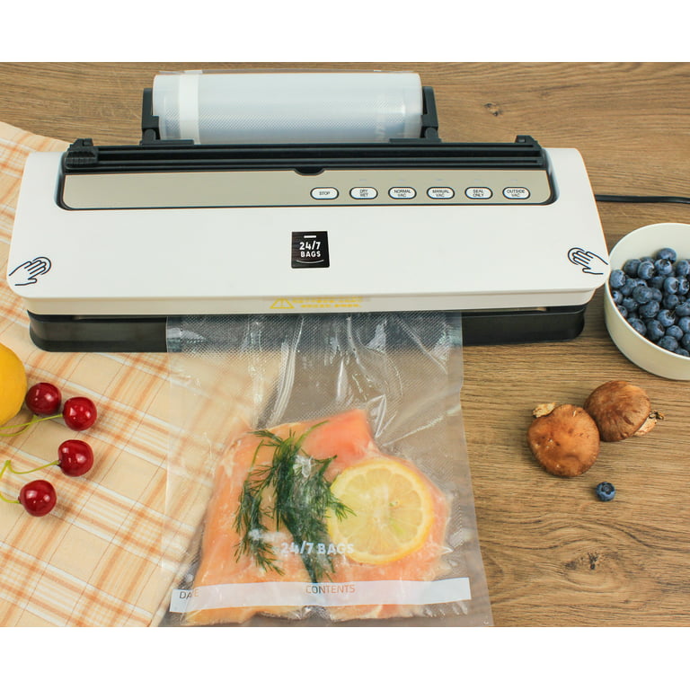 VEVOR Silver Continuous Food Vacuum Sealer Machine with Printing