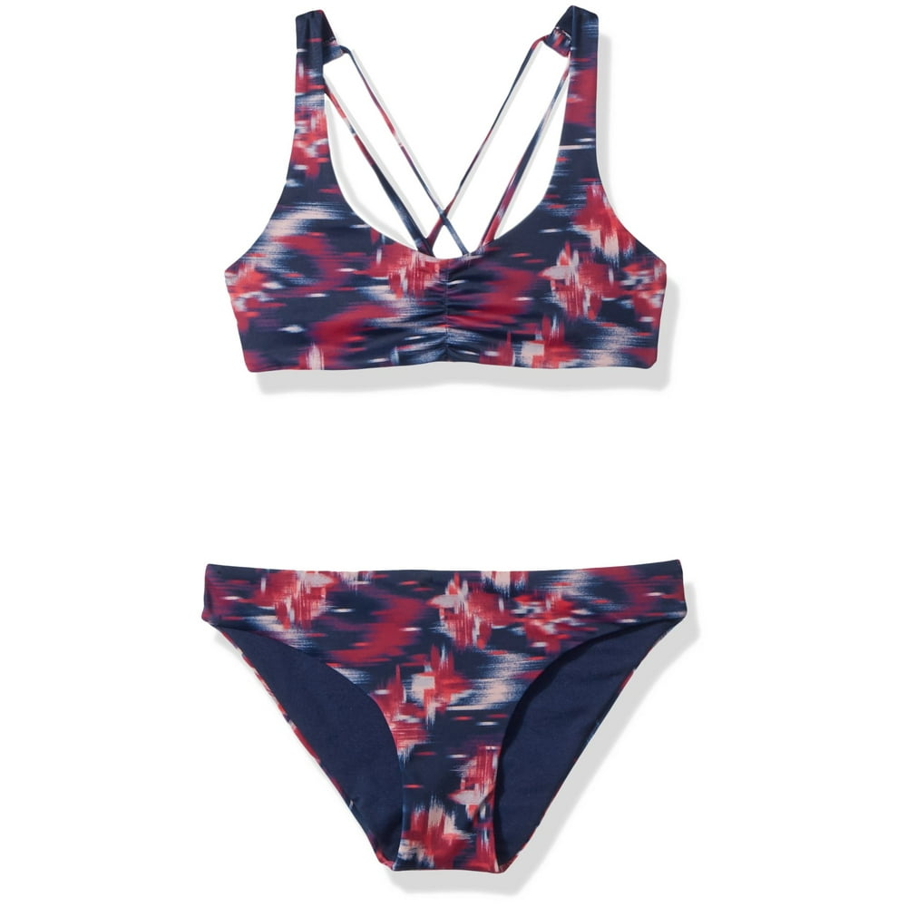 Roxy Swimwear Girls Swimwear Red Tropical Sporty 2Piece Bikini Set