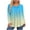Light Blue, variant on Womens Plus Size Gradient Ombre Long Sleeve Top Blue Flowy Tunic Blouse L to 4X Soft Casual,Size L