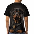 thumbnail image 5 of LAOLIUSN Men's Rottweiler 3D All Over Print T-Shirt, Realistic Dog Graphic Performance Tee, Stretch Breathable Quick Dry Short Sleeve Top, 3XL, 5 of 7