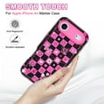 thumbnail image 2 of CASEFIV Compatible with iPhone Air Case 6.5 Inch 2025,Marble Pattern 3 in 1 Heavy Duty Shockproof Rugged Hard PC+Soft Silicone Drop Protective Women Girls Phone Cases for iPhone 17 Air,Black Pink, 2 of 6