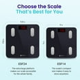 thumbnail image 4 of Etekcity Body Fat Scale, Digital Smart Bathroom Scale for weight body fat, BMI and Weight Loss, Sync 13 Data with Other Fitness Apps, 400 lbs Capacity, 11.8x11.8 Inch, Black, 4 of 11