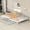 White, variant on Euroco Pine Wood Full Bed with Twin Trundle, Convertible Beds, White