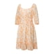 thumbnail image 5 of VISgogo Vestido de manga farol para mujer con decoración de volantes, ropa de verano de cintura alta con escote cuadrado de lunares VISgogo  moda, 5 of 9