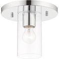 thumbnail image 2 of Livex Lighting 1 Light Polished Chrome Flush Mount, 2 of 3