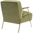thumbnail image 3 of Meridian Furniture Woodford Olive Velvet Accent Chair, 3 of 9