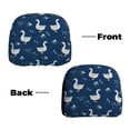 thumbnail image 3 of 2 PCS Car Headrest Cover, Bohemian Cute Duck Navy Blue Soft Car Seat Head Rest Cover Protector Interior Car Accessories Seat Covers for Cars Truck Auto Only Covers, 3 of 8