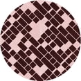 thumbnail image 1 of Ahgly Company Indoor Round Patterned Chocolate Brown Area Rugs, 4' Round, 1 of 6
