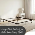 thumbnail image 4 of Queen Metal Bed Frame – Heavy Duty Support for Box Spring & Mattress Foundation with Center Rail, Locking Wheels, Noise-Free & Easy Assembly, 4 of 9