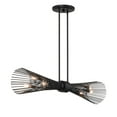 thumbnail image 4 of Longfellow 6-Light Linear Chandelier in Matte Black, 4 of 6