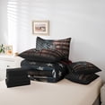 thumbnail image 6 of jejeloiu Jungle Deer Silhouette 7-Piece Twin Bedding Sets,American Flag Pattern Bedding Comforter Set,Gray Red Brown 03 For Boys Reversible, 6 of 8