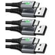 thumbnail image 1 of Cable USB C INIU, paquete de 3 unidades, 0,5/2/2 m, 3,1 A, QC3.0, carga rápida, 1 of 9
