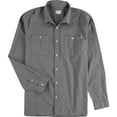 thumbnail image 1 of Frank & Oak Mens Rusted Textured Button Up Shirt, gray, XL Neck, 1 of 2