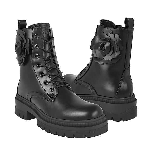 BOTINES DAMA CAPA DE OZONO 618601 SIMIPIEL NEGRO