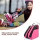 thumbnail image 5 of Yuarrent Bolsa de patín de ruedas transpirable Universal de 3 capas, bolsa de almacenamiento, gancho de Metal, bolsillo lateral, correa para el hombro, patinar Rosado Yuarrent  OD022043-03, 5 of 6