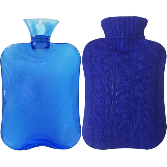 Hot Water Bottle- 2 Liter Water Bag with Knitted Cover A