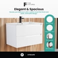 thumbnail image 3 of Citiscape Modern Bathroom Vanity with Textured Drawer Fronts 30" Wide - White - Sink Included, 3 of 12