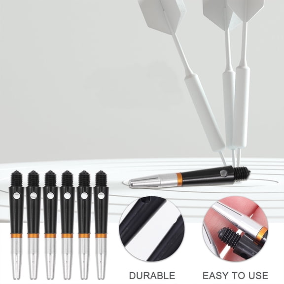 DEEPCRAFF 6-Pack Professional Aluminum Dart Shafts Replacement Stems in Assorted Colors for Darts Game Accessories