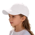 thumbnail image 3 of Ticikt Toddler Boys Baby Girls Baseball Hats Kids Boy Caps Toddler Sun Hats for Summer Adjustable Size,Color:White, 3 of 4