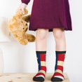 thumbnail image 5 of Fuzoiu American Flag Map Print Kids Socks For Boys Girls,Grip Crew Socks with Non Slip,Lightweight Stretch Crew Socks,Toddlers Crew Boot Socks, 5 of 5