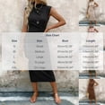 thumbnail image 2 of Bnwani Vacation Dresses for Women,Dresses for Women,Mock Neck,Back Slit,Casual,Sleeveless,Brown,XL, 2 of 6