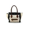Pre-owned|Celine Leather Canvas Mini Phantom Luggage Tote Handbag Beige Black Brown