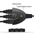 thumbnail image 2 of 3 Port 4k HDMI Switch 3x1 Switch Splitter with Pigtail Cable Supports Full HD 4k 1080p, 2 of 2